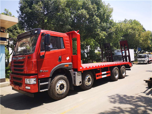 江西客戶自提國五解放悍威前四後八平闆運輸車圖片參數配置介紹