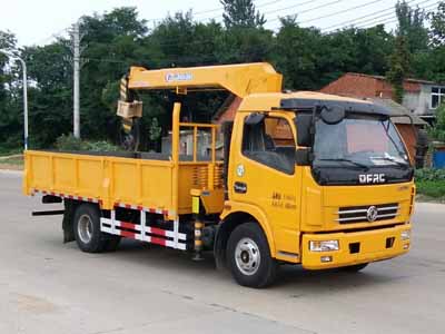 國五東風多利卡廂長4.3米随車起重運輸車 