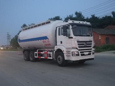 國五陝汽德龍後八輪低密度粉粒物料運輸車