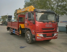 國五上汽依維柯廂長5米随車起重運輸車 